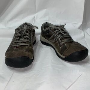 KEEN Gray Austin Oxford Casual Shoe Lace up Size 8
